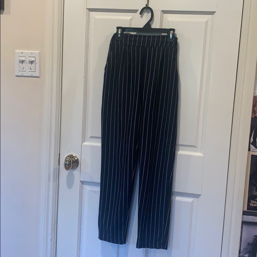 Pinstriped pants